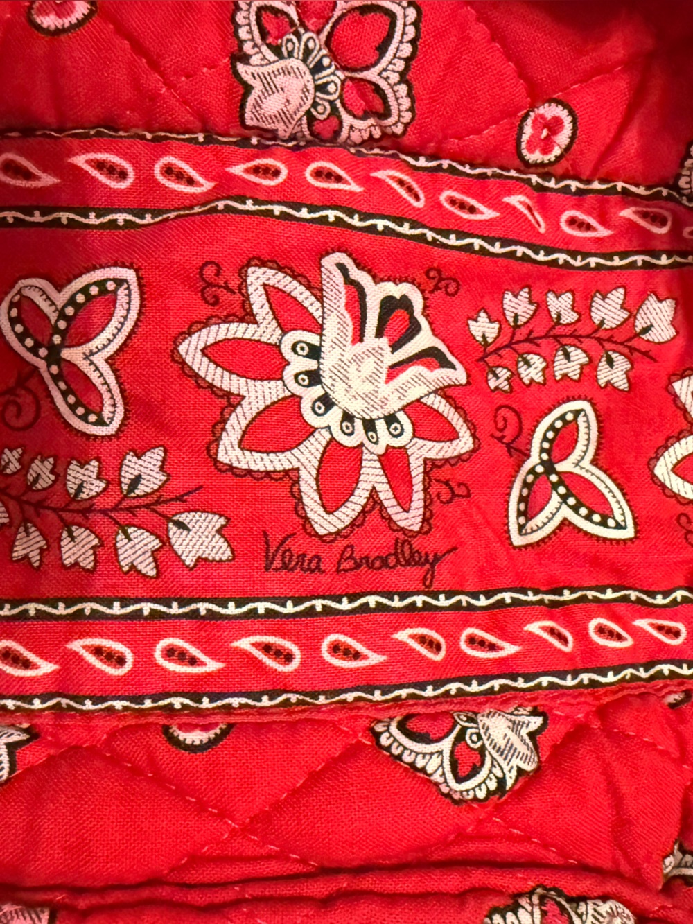 Vintage Red Bandana Vera Bradley Travel Duffle Bag - Picture 3 of 7